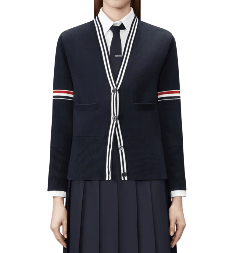 Rwb Stripe Jacquard Sailboat Cardigan