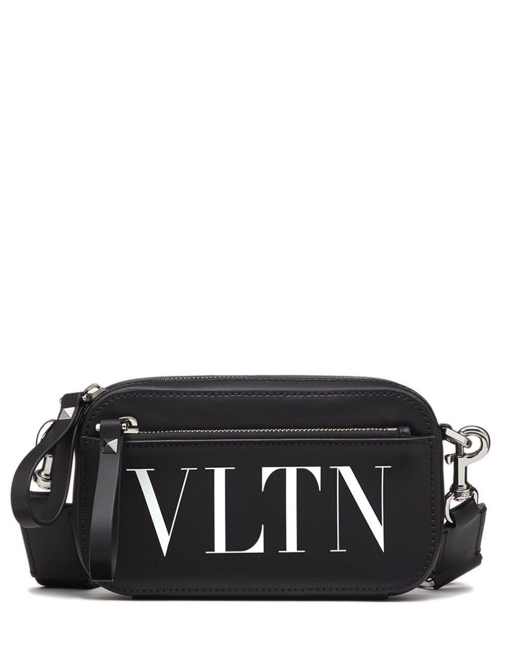 Valentino Leather Logo Belt Bag Black Male