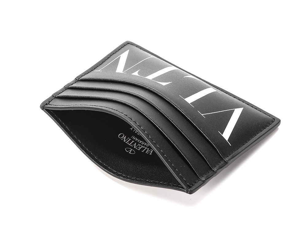 Logo Card Wallet Card Case VALENTINO Black