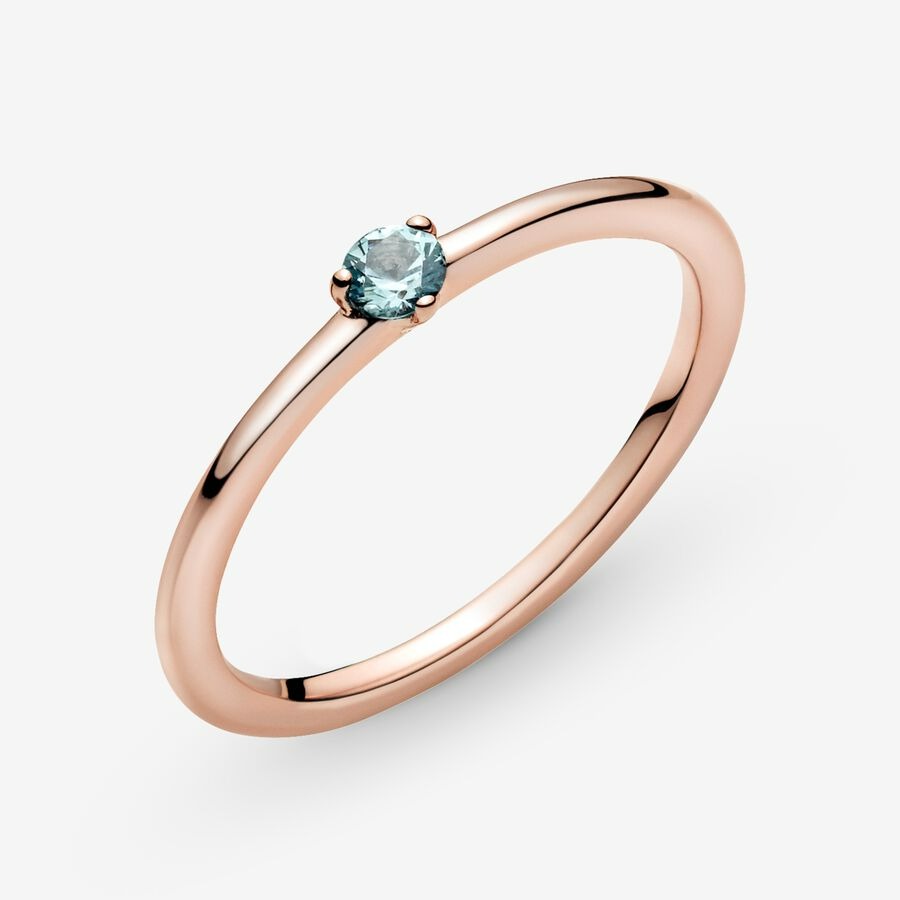 Light Blue Solitaire Ring