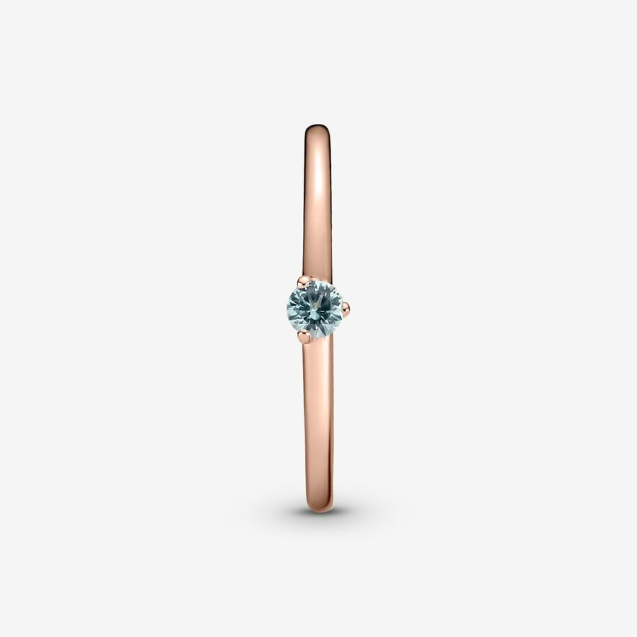 Light Blue Solitaire Ring