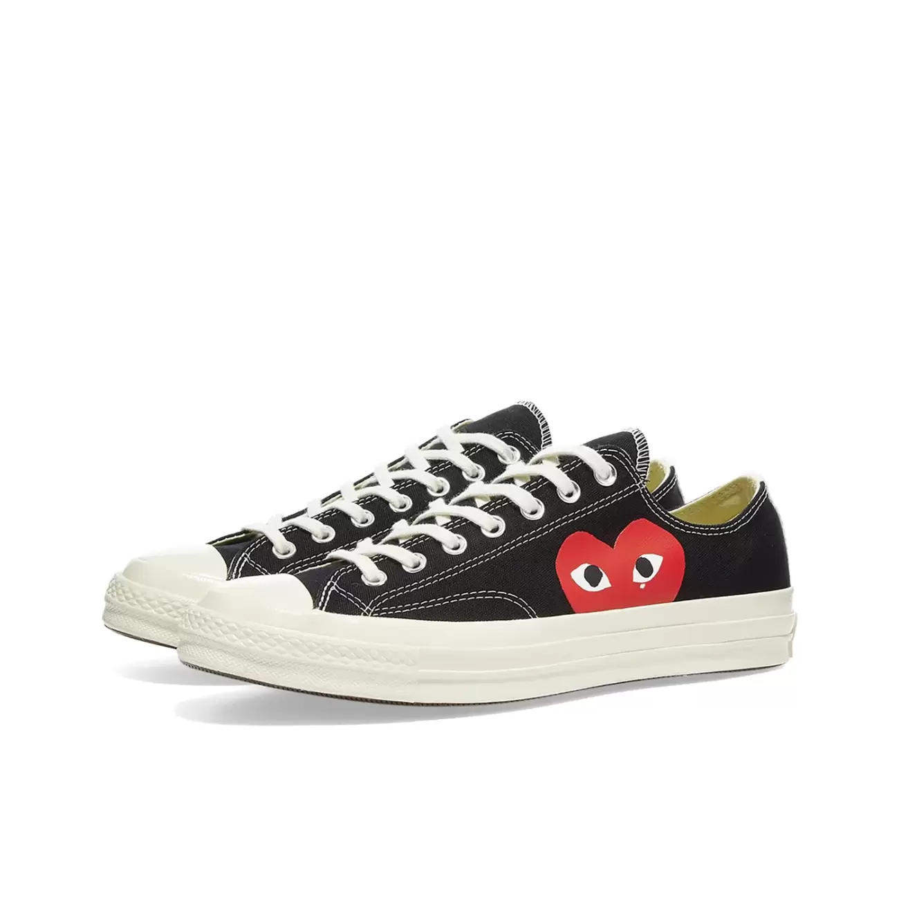 CDG CONVERSE BLACK LOW