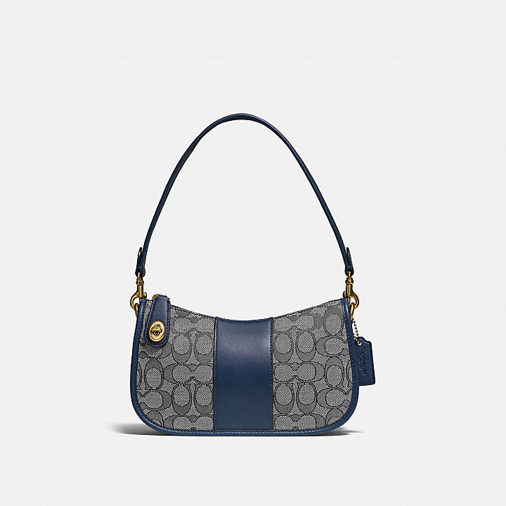 SWINGER BAG IN SIGNATURE JACQUARD