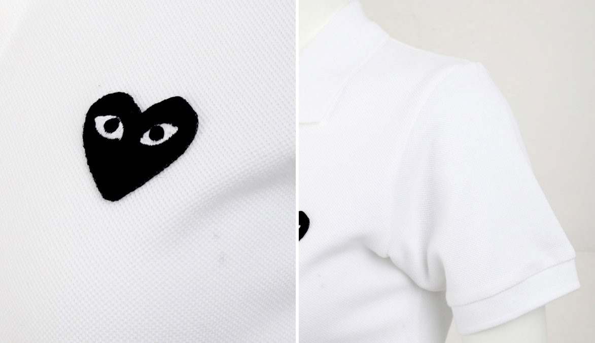 Black Heart Wappen Polo T-shirt White