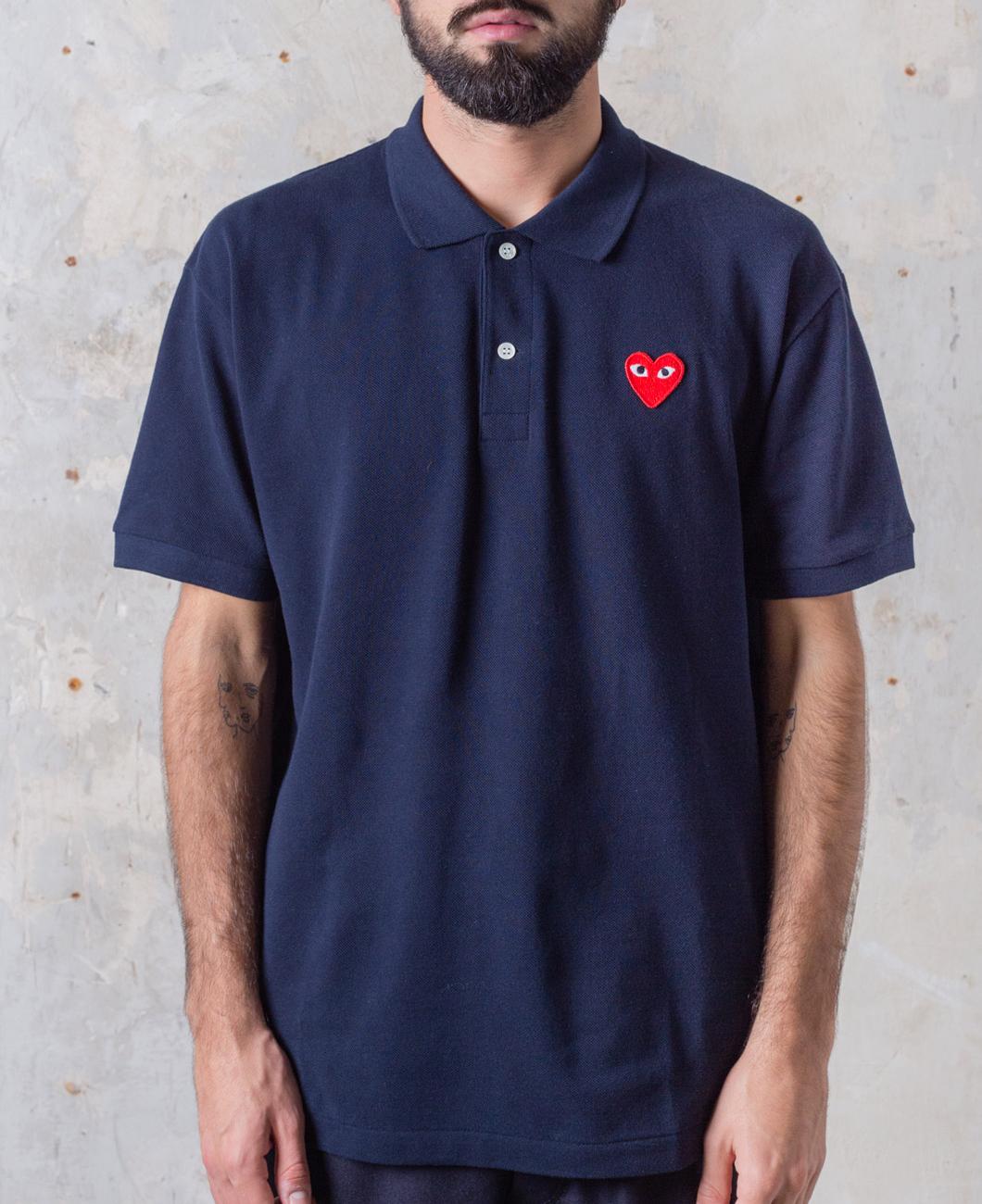  PLAY RED HEART POLO NAVY