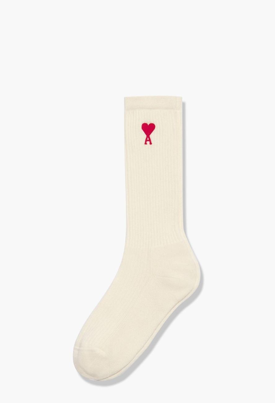 Chainstitch Heart Logo Embroidered Socks