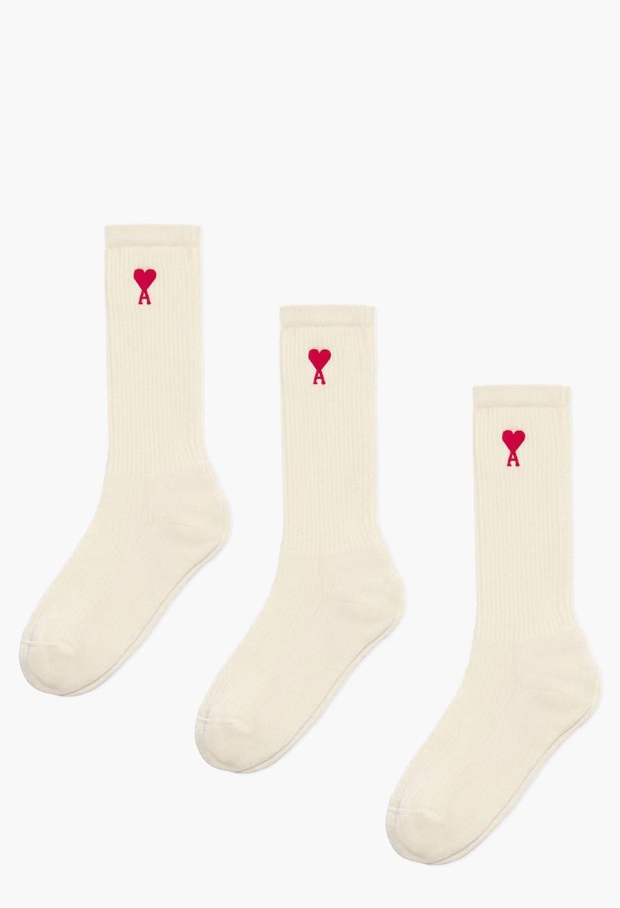 Chainstitch Heart Logo Embroidered Socks