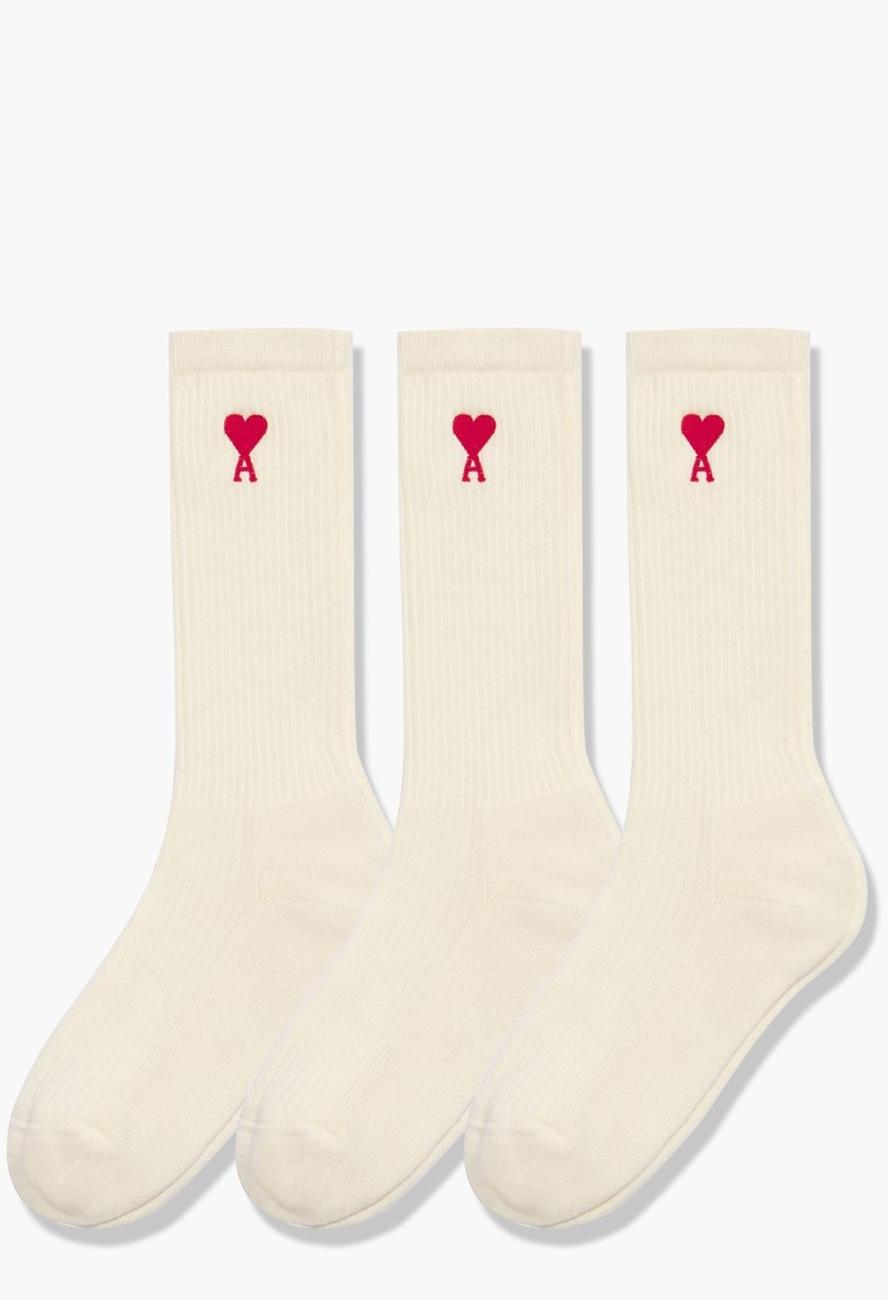 Chainstitch Heart Logo Embroidered Socks