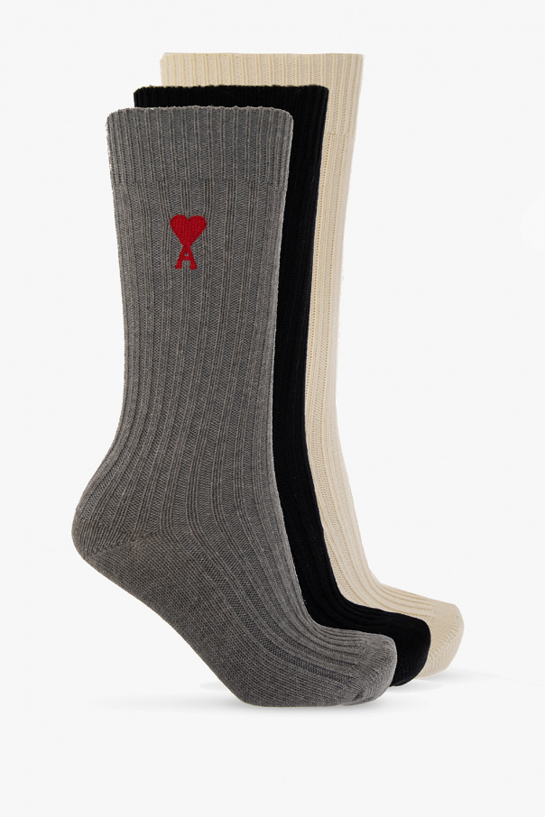 Chainstitch Heart Logo Embroidered Socks - 3