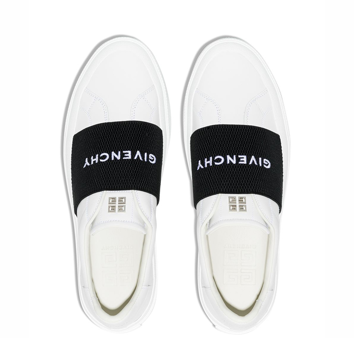 Slip On Givenchy Webbing White Black