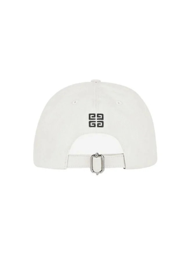 Givenchy men's white 4g embroidered cap