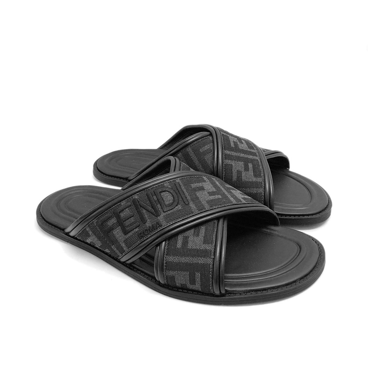 BLACK SLIDES WITH LOGO