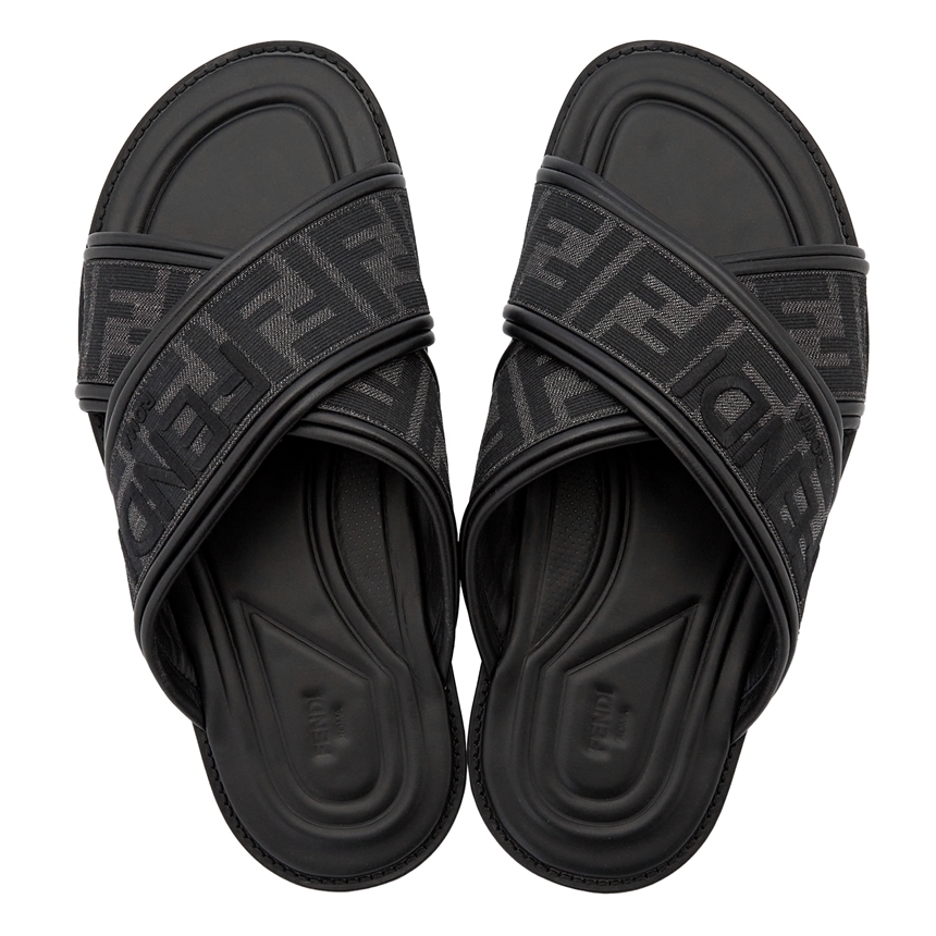 BLACK SLIDES WITH LOGO