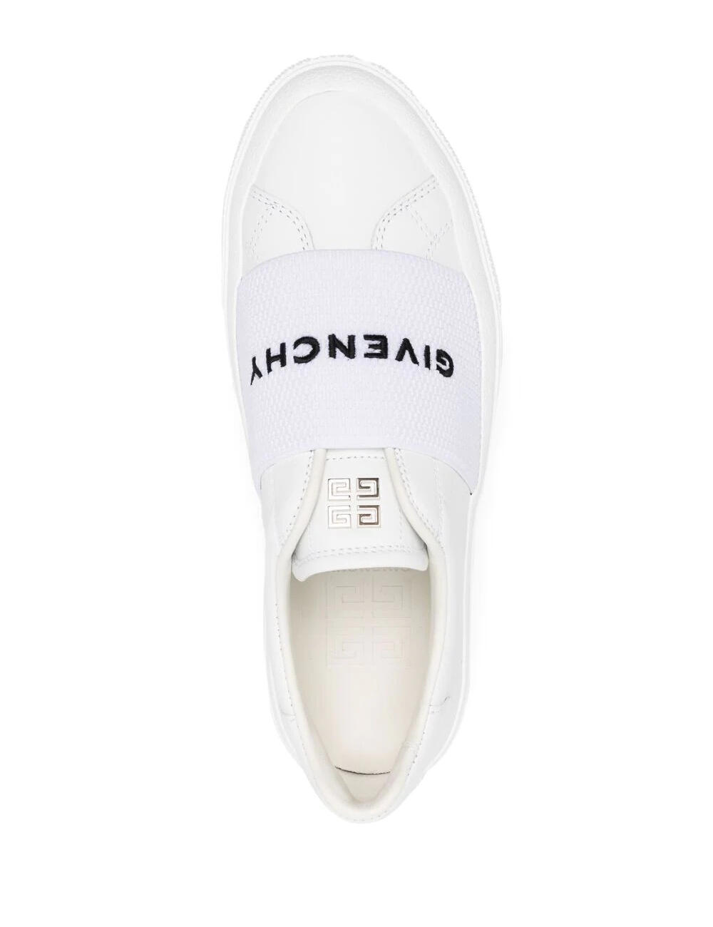 Logo-strap slip-on sneakers - white 