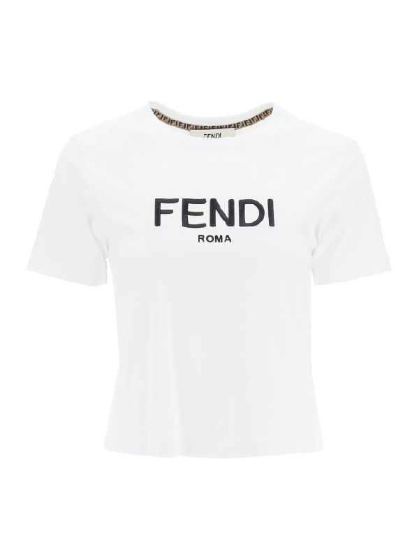 Logo-embroidered cotton T-shirt
