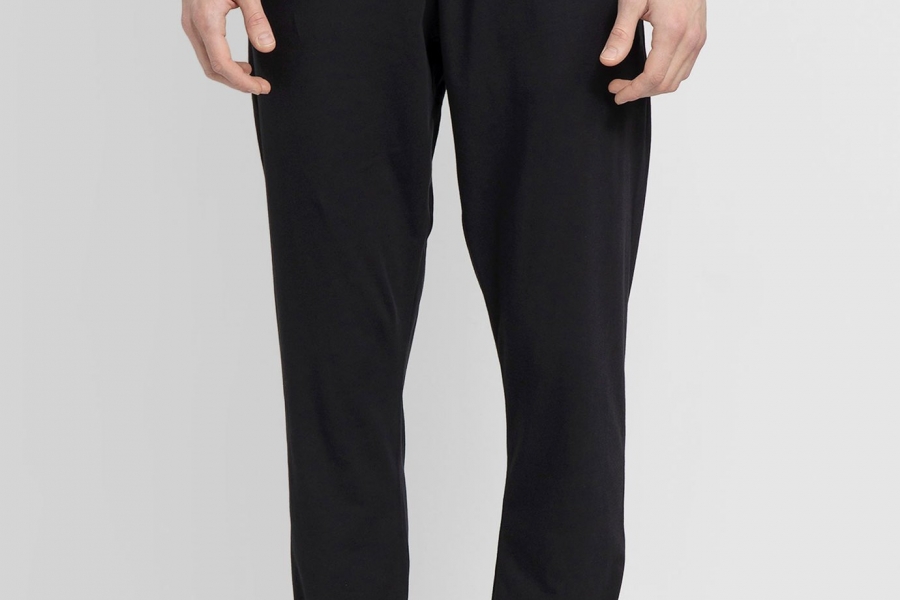 logo-waist cotton trousers
