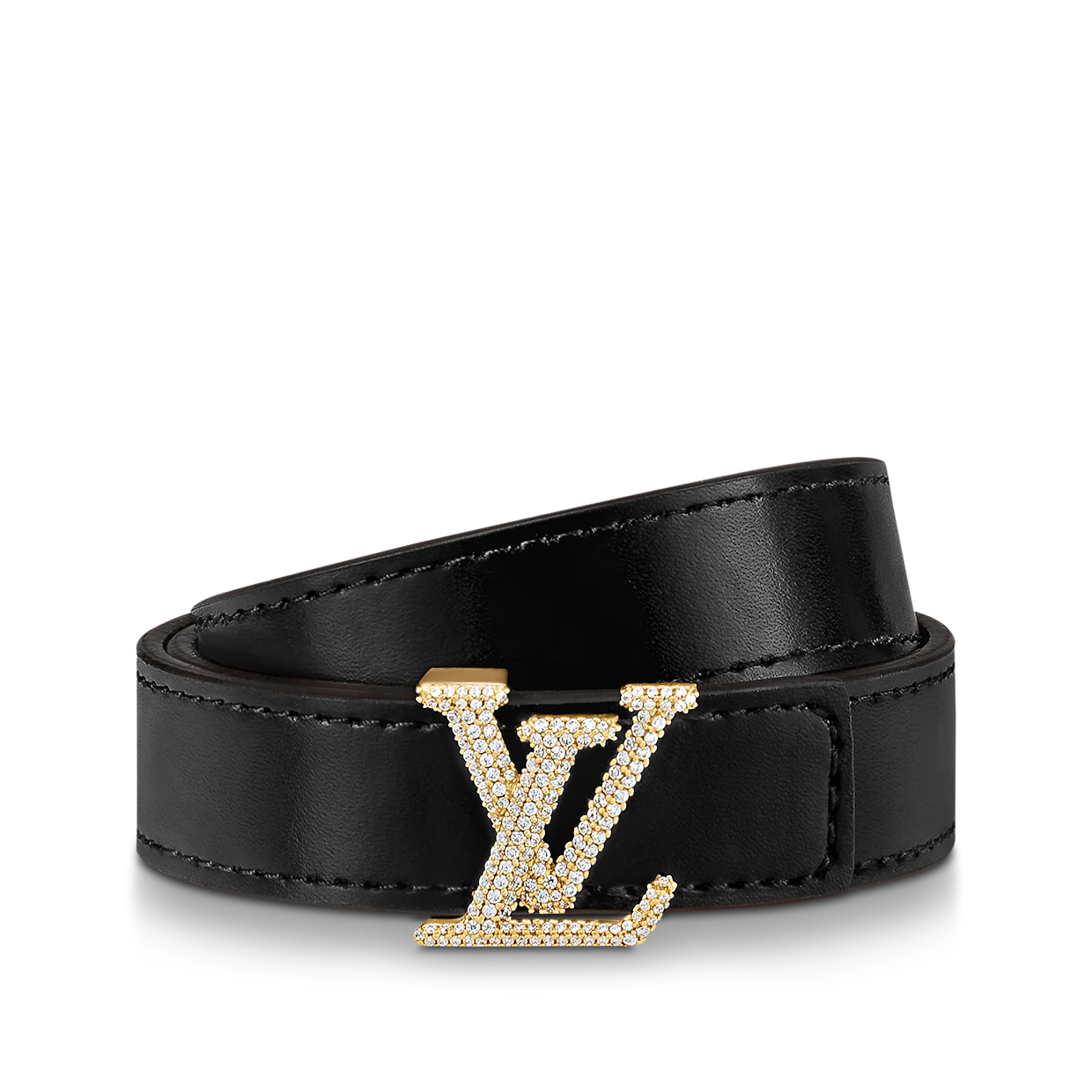 LV ICONIC STRASS 20 MM REVERSIBLE BELT