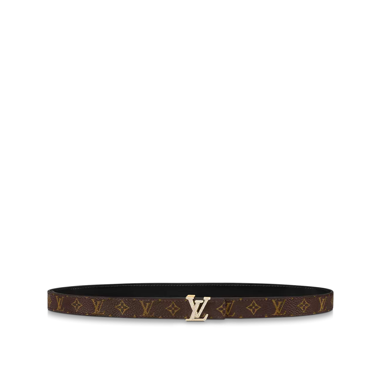 LV ICONIC STRASS 20 MM REVERSIBLE BELT