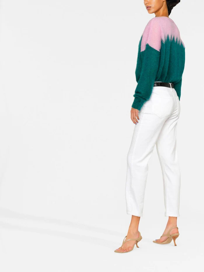 Manny Zig-zag round neck jumper