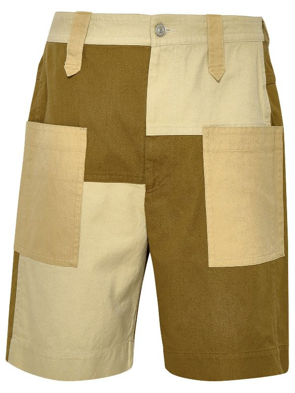 KILANEO PATCHWORK PATTERN BERMUDA PANTS