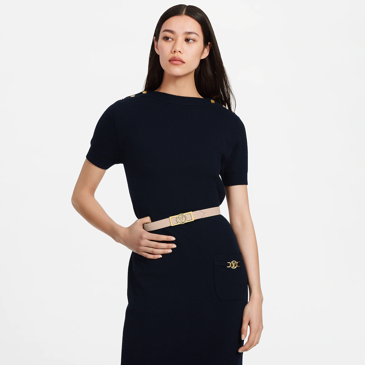 DAUPHINE 25MM REVERSIBLE BELT CREAM