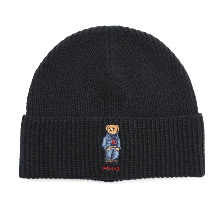 Denim Jeans Bear Wool Muffler Beanie Set Black Common
