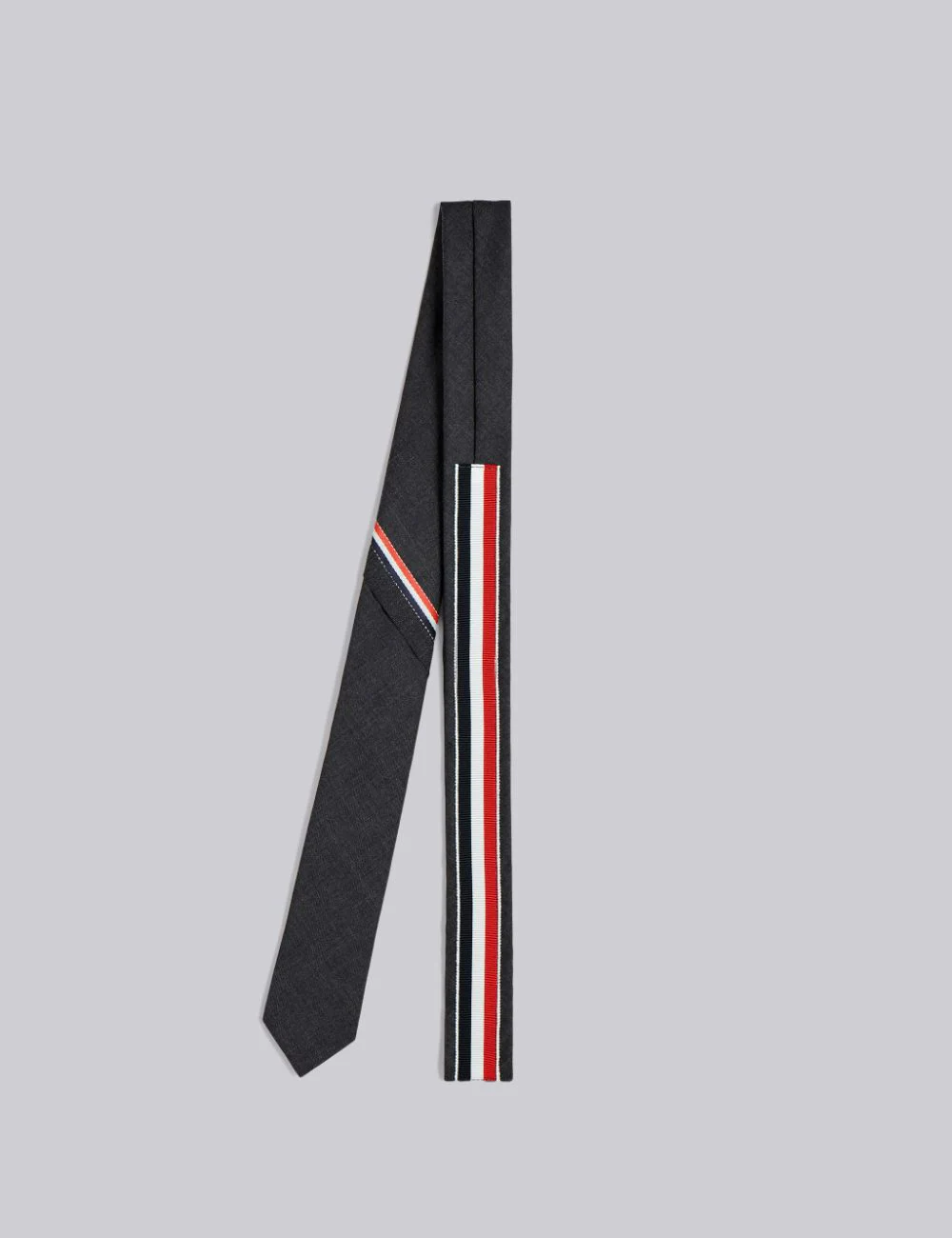 CLASSIC NECKTIE WITH SEAMED IN RED, WHITE AND BLUE SELVEDGE (26CM) IN SUPER 120’S TWILL