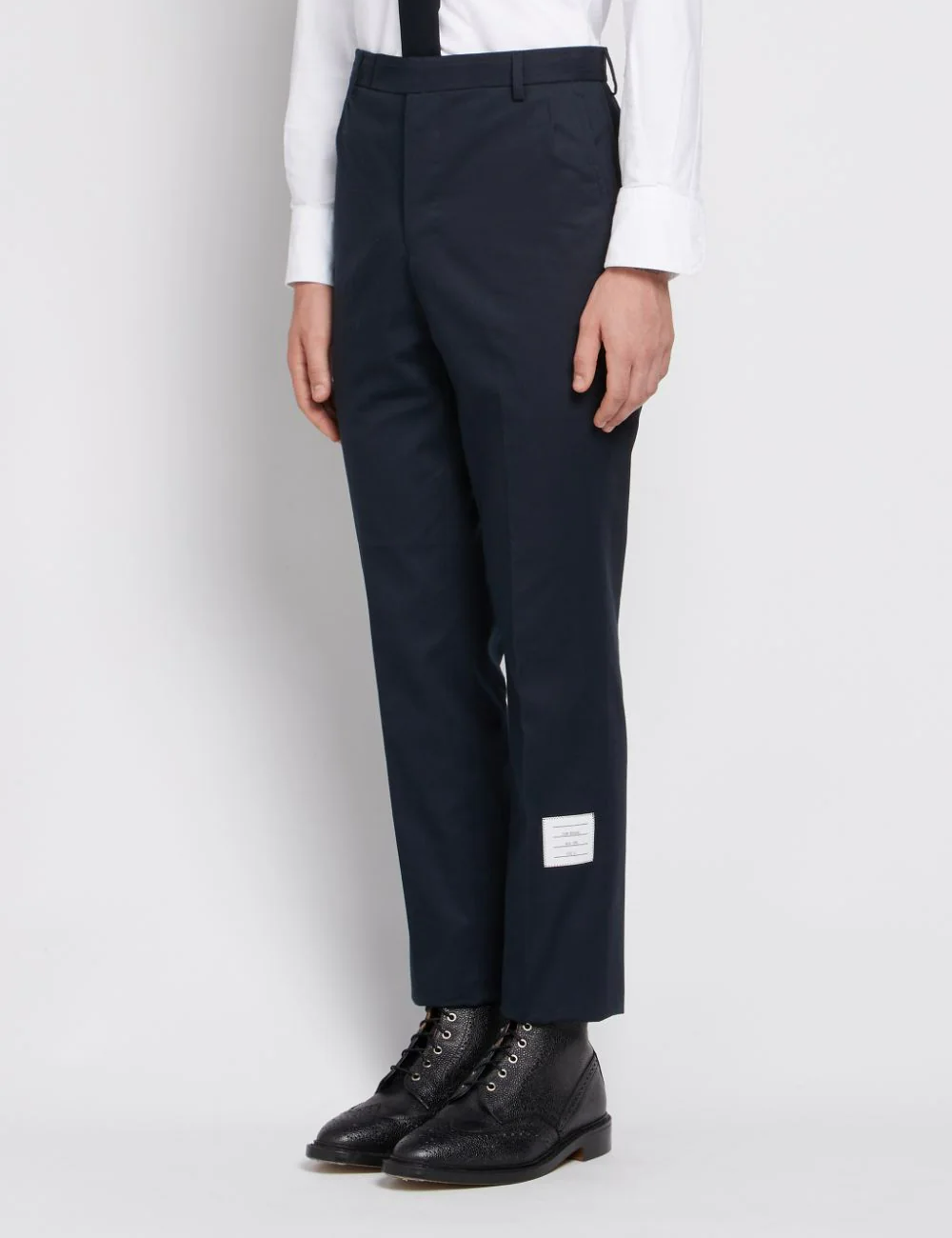 NAVY COTTON TWILL UNCONSTRUCTED CHINO TROUSER