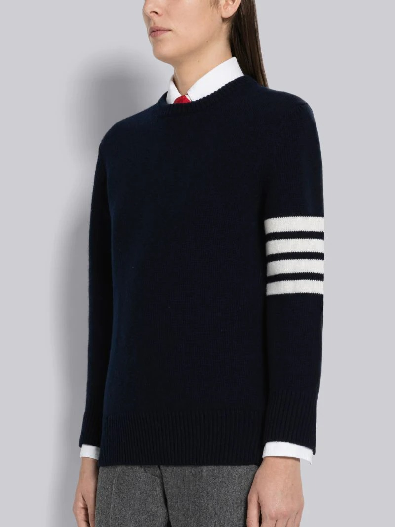MERINO WOOL LOBSTER INTARSIA 4-BAR PULLOVER