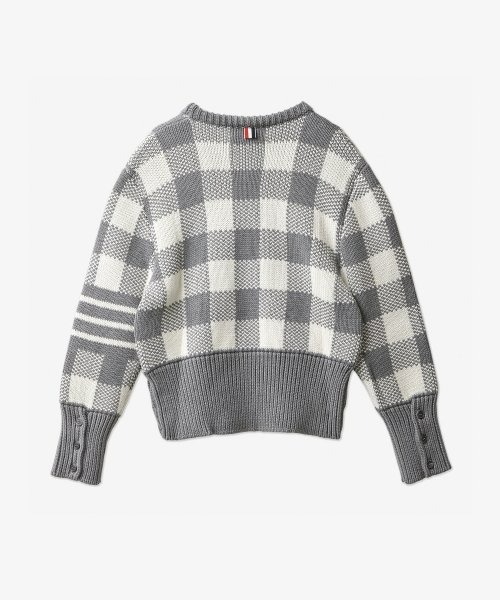 4 Bar Gingham Check Jacquard Knit