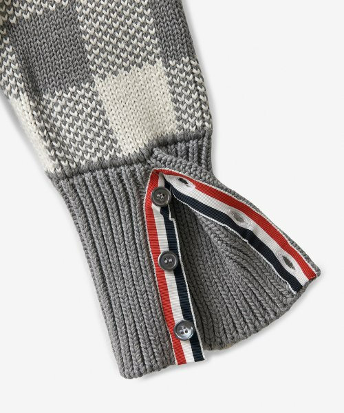 4 Bar Gingham Check Jacquard Knit