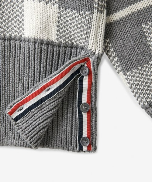 4 Bar Gingham Check Jacquard Knit