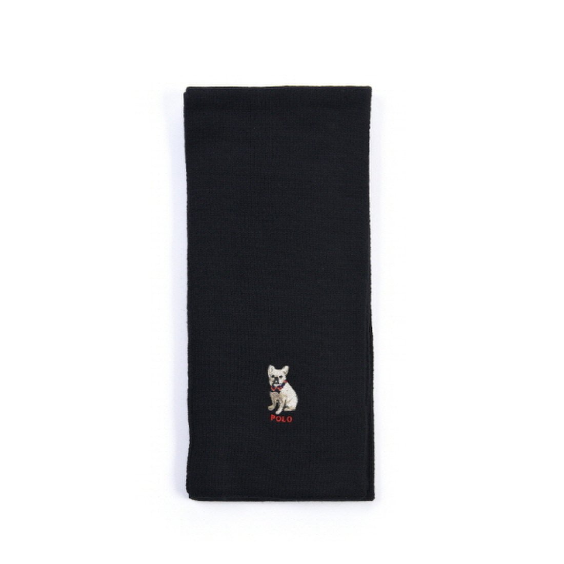 French Bulldog Embroidered Wool Muffler