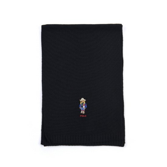 Holiday Bear Embroidered Wool Muffler 