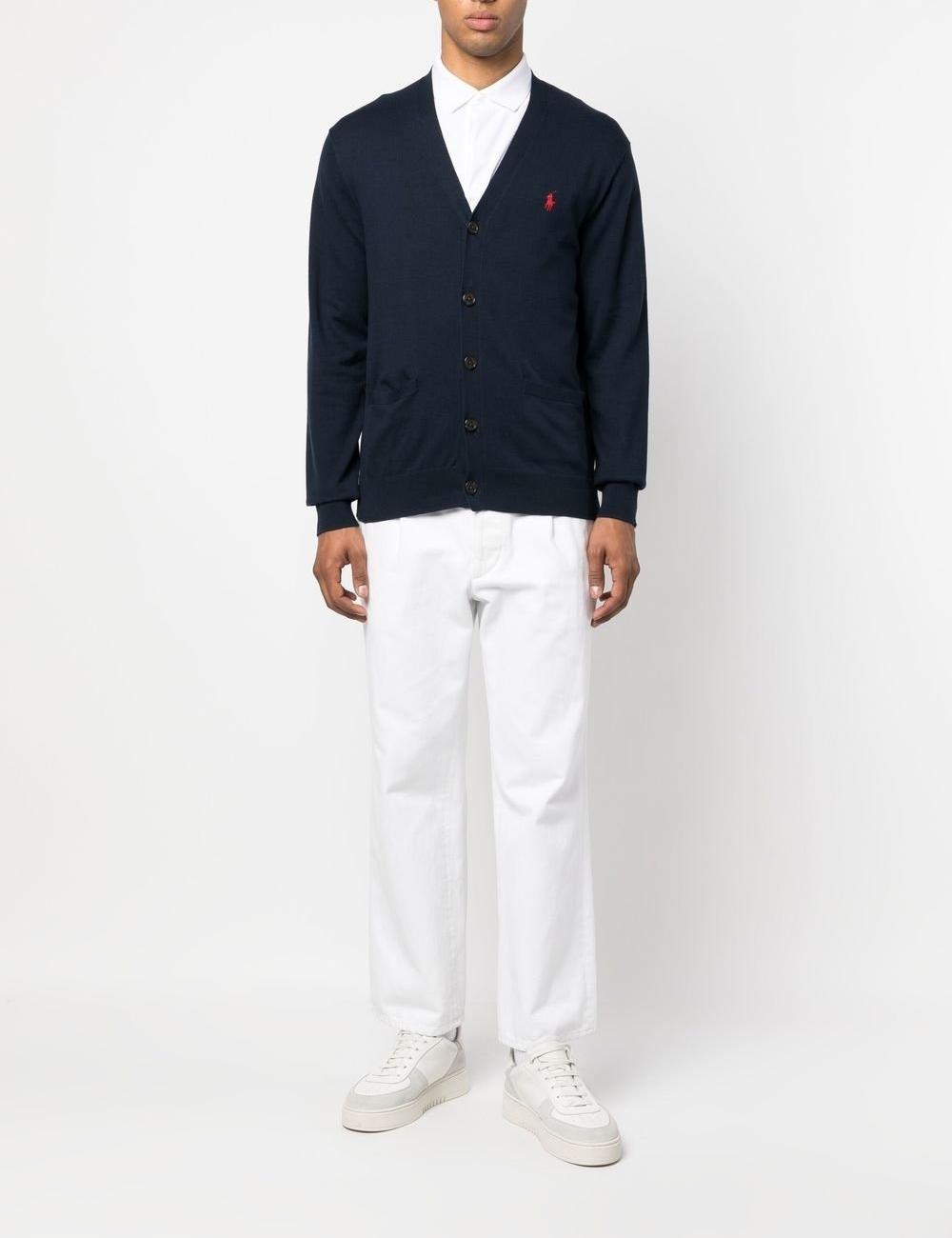 Pony Logo Embroidered Cardigan 