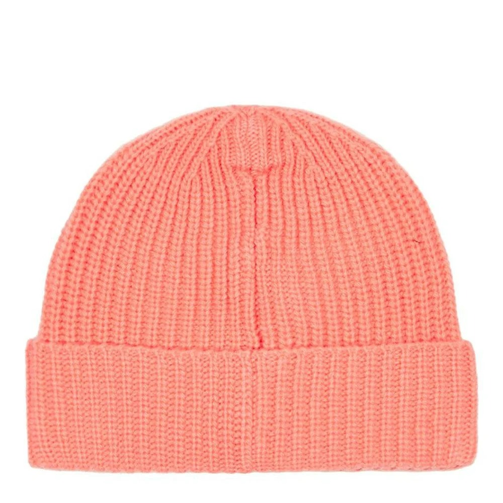 Logo patch wool beanie (pink)