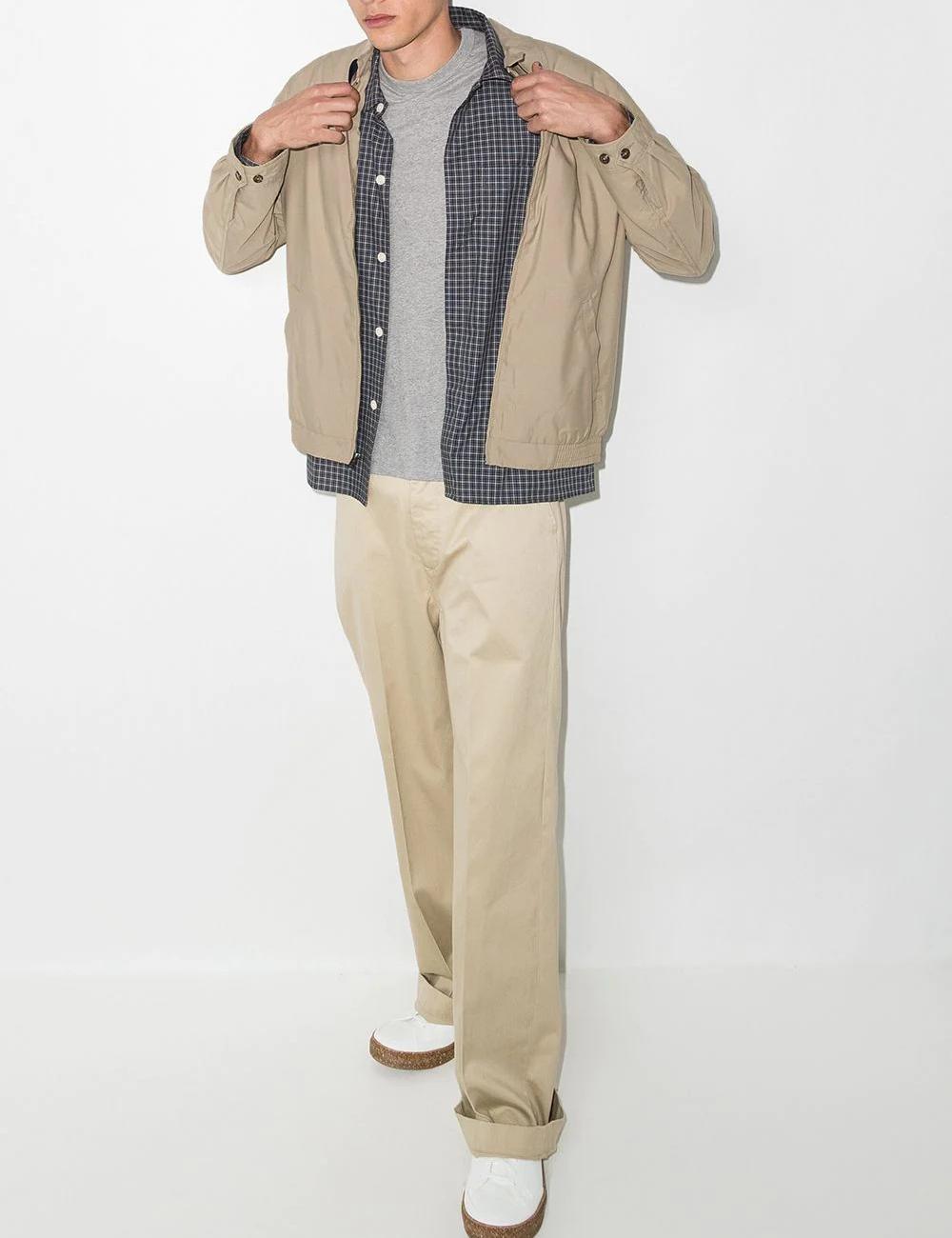 Logo Embroidered Microfiber Biswing Windbreaker 