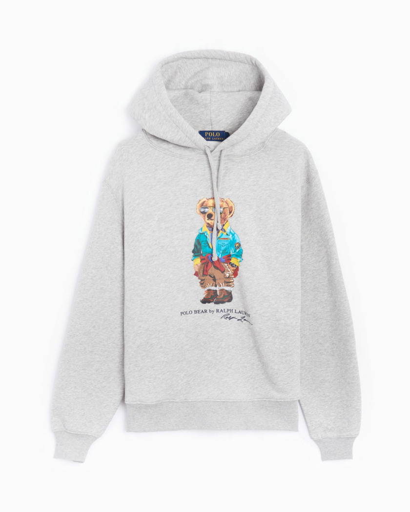 Bear Hooded Sweatshirt - Gray 