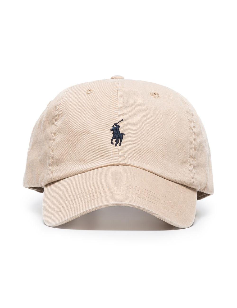 SS25 Logo embroidered chino cap - Beige