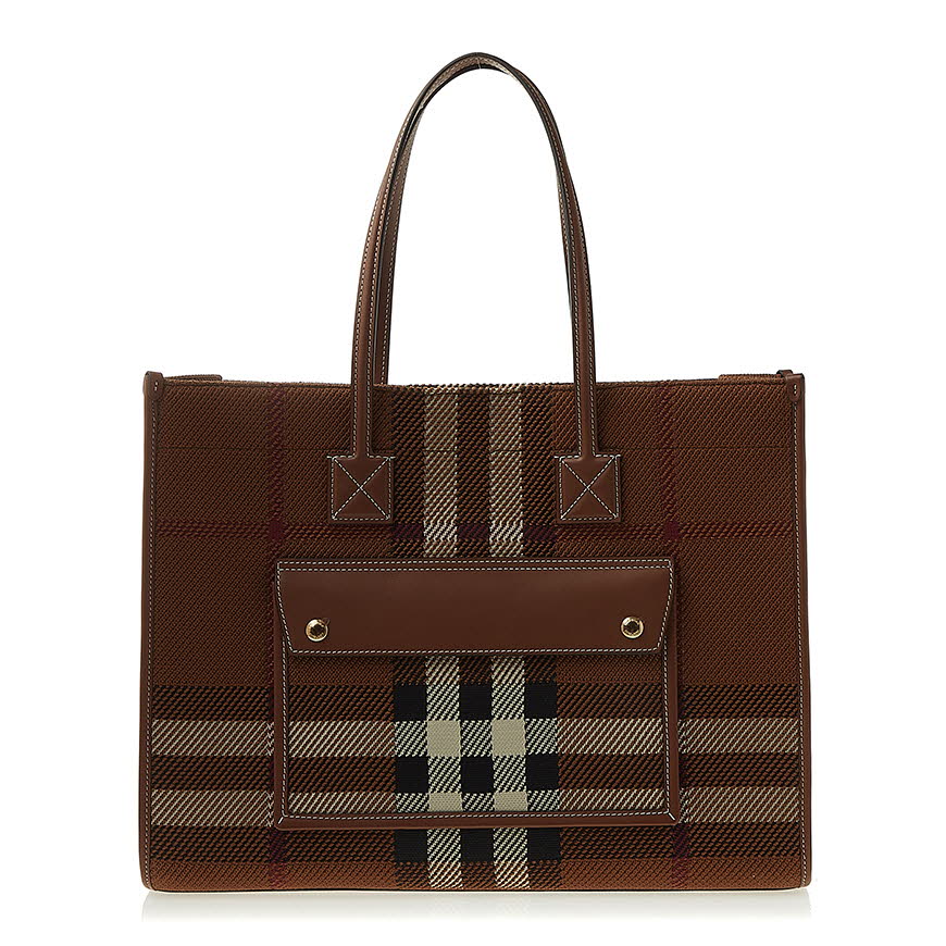 Medium Knit Check Freya Tote Bag