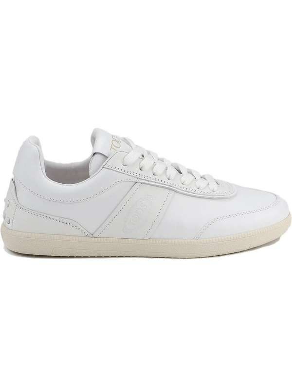 White Leather Rubber Padtap Sneakers