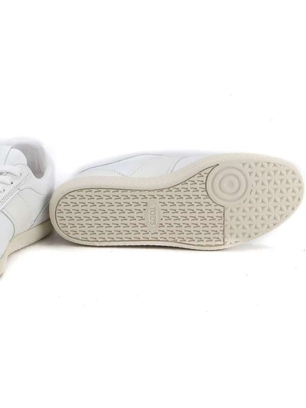 White Leather Rubber Padtap Sneakers