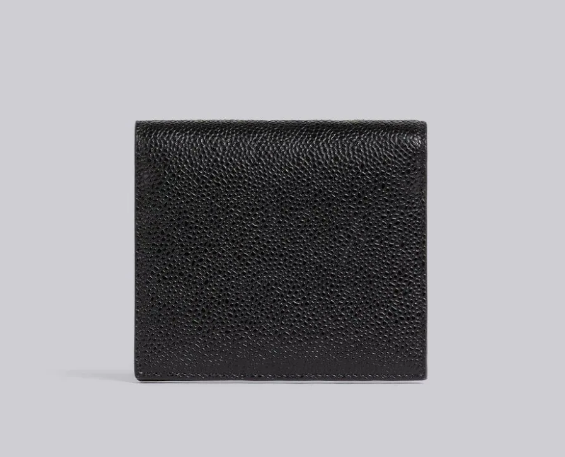 BLACK PEBBLED CALFSKIN CROSSBODY CARD HOLDER