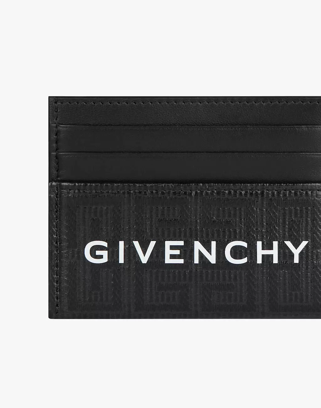 Card holder in 4G coated canvas and leather