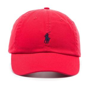 Pony logo embroidered chino cap - Red