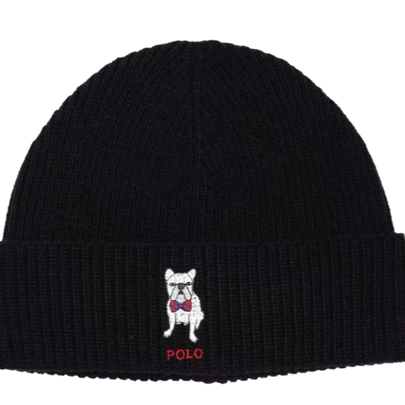 French Bulldog Embroidered Wool Beanie 