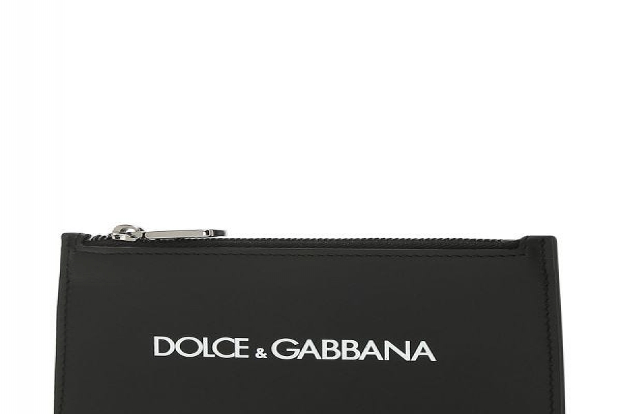 Calfskin Card Holder With Logo Print 