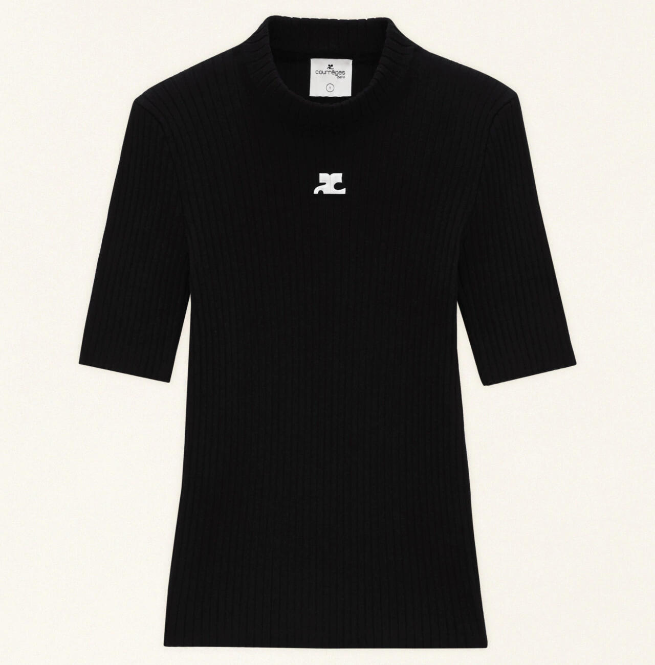 REEDITION KNIT TOP SHORT SLEEVES - Black