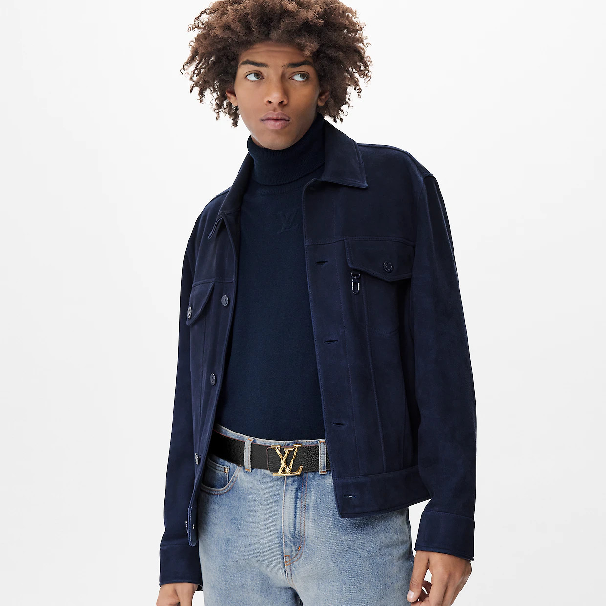 LV PYRAMIDE TWISTED 40MM REVERSIBLE BELT