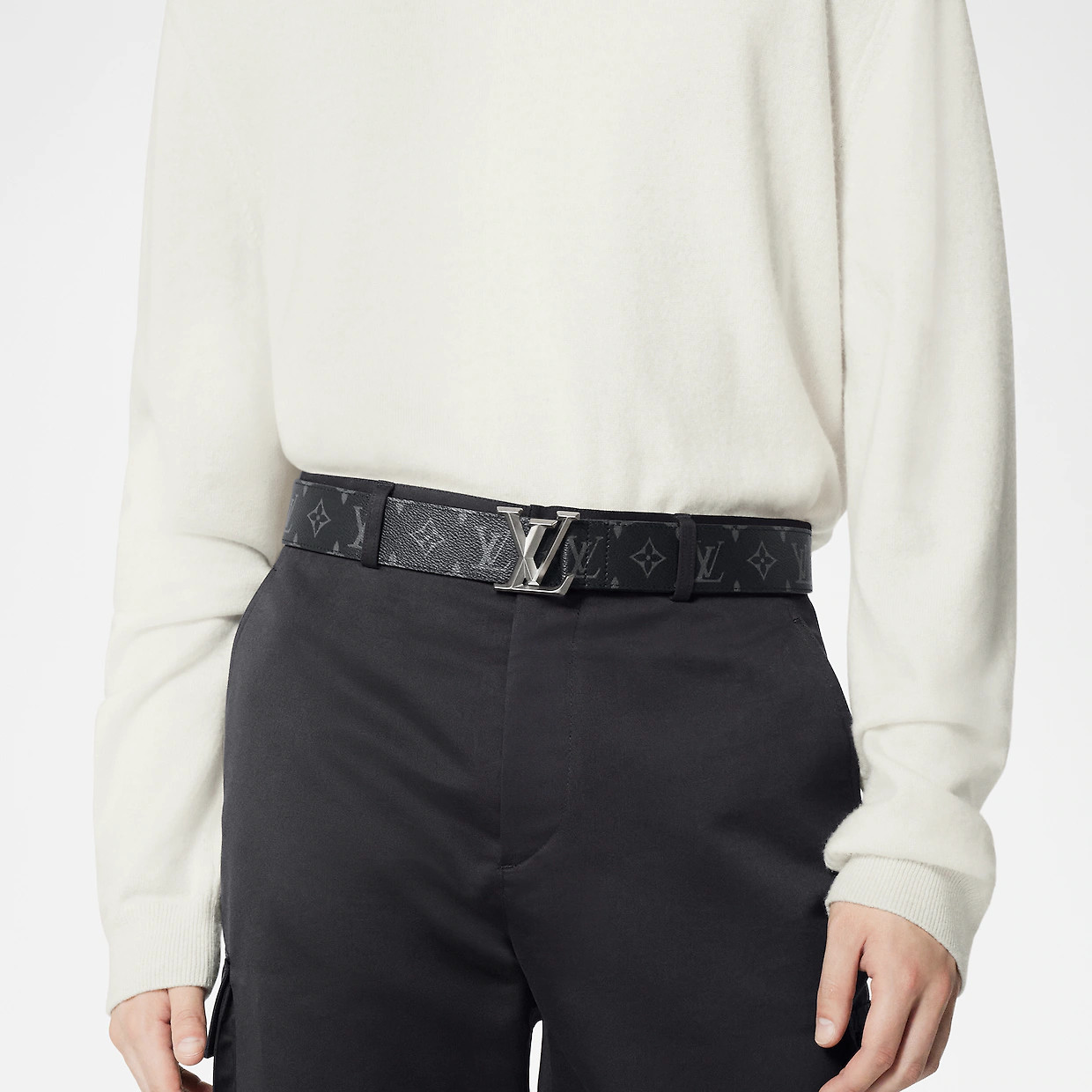 LV PYRAMIDE 40MM BELT